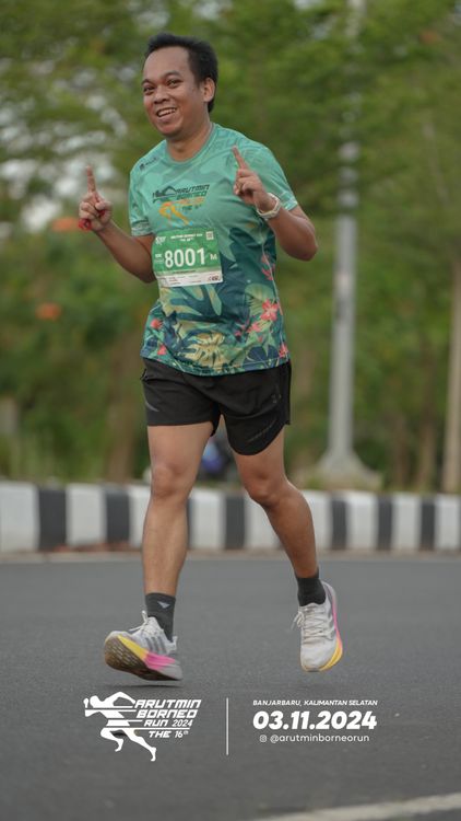 Race photo from Arutmin Borneo Run 2024