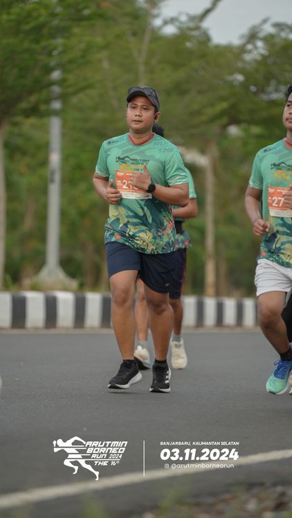 Race photo from Arutmin Borneo Run 2024