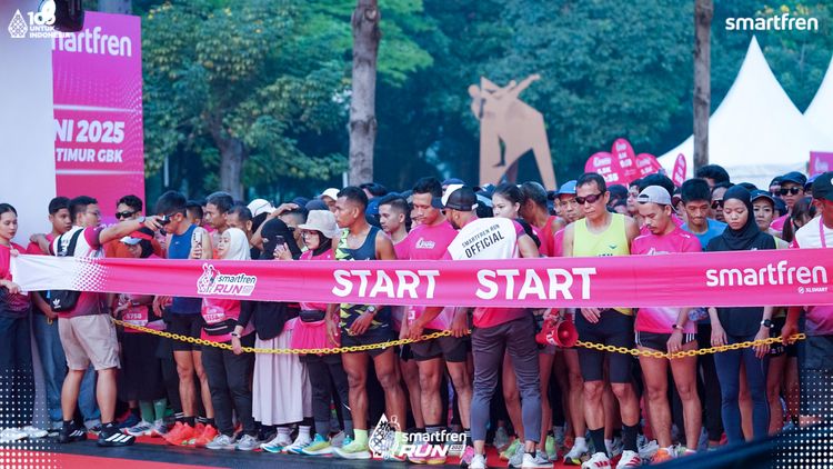 Race photo from Smartfren Run 2025 