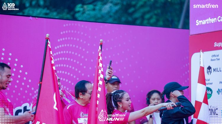 Race photo from Smartfren Run 2025 