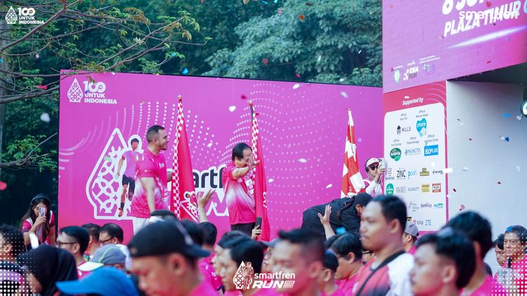 Race photo from Smartfren Run 2025 