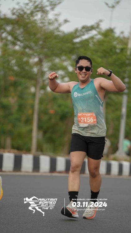 Race photo from Arutmin Borneo Run 2024