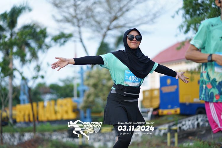 Race photo from Arutmin Borneo Run 2024