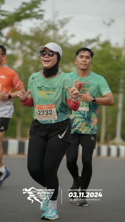 Race photo from Arutmin Borneo Run 2024