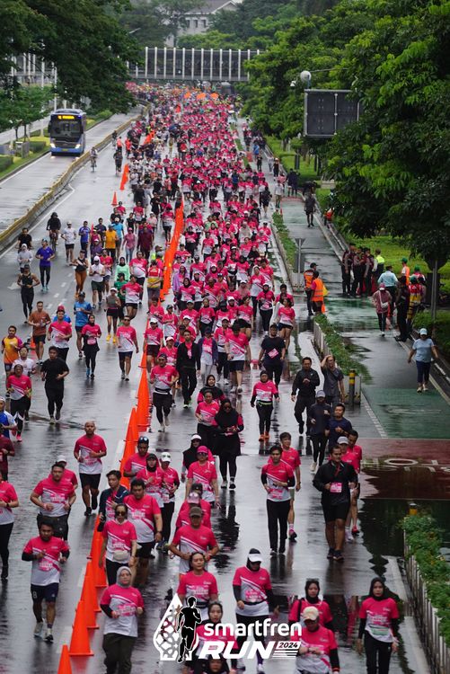 Race photo from Smartfren Run 2024
