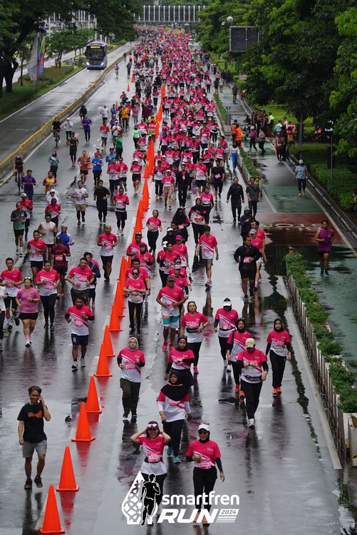 Race photo from Smartfren Run 2024