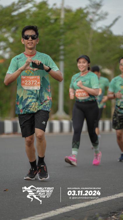 Race photo from Arutmin Borneo Run 2024