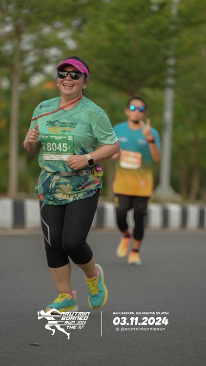 Race photo from Arutmin Borneo Run 2024