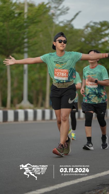 Race photo from Arutmin Borneo Run 2024