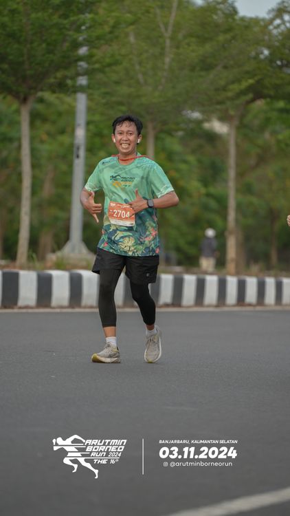 Race photo from Arutmin Borneo Run 2024