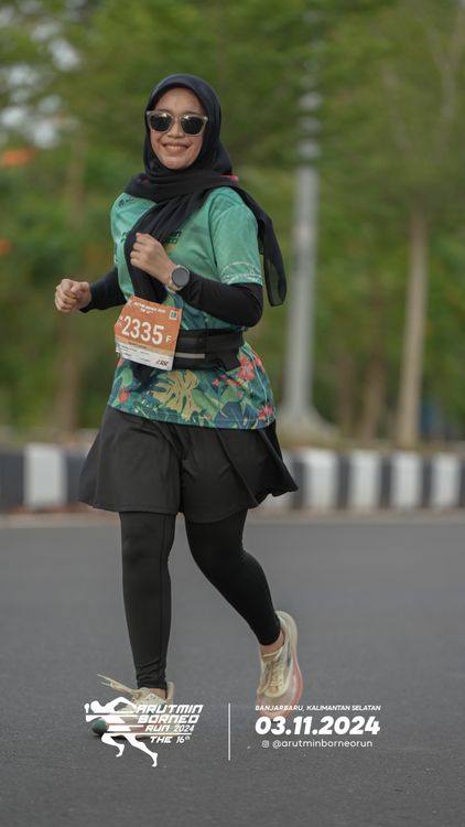 Race photo from Arutmin Borneo Run 2024