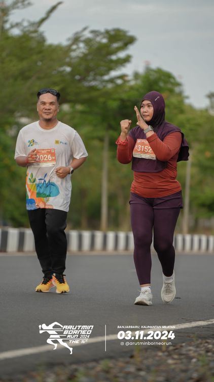 Race photo from Arutmin Borneo Run 2024