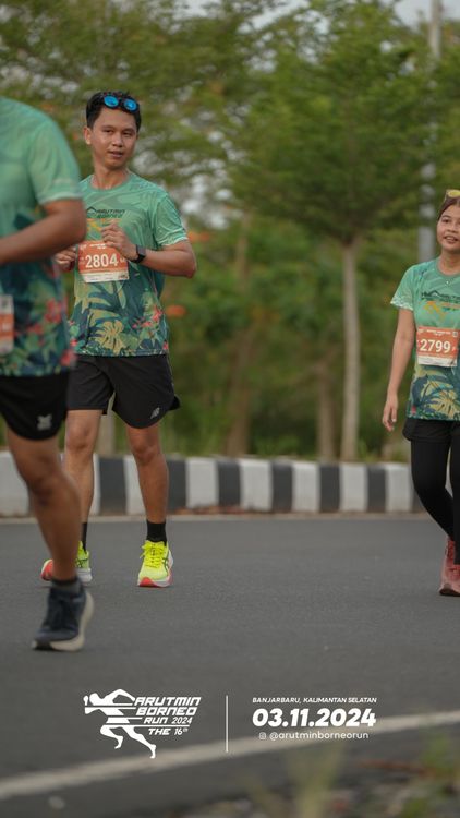 Race photo from Arutmin Borneo Run 2024