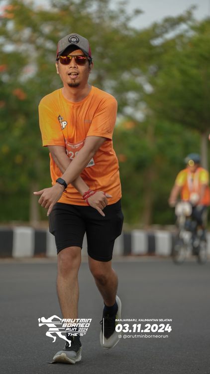 Race photo from Arutmin Borneo Run 2024