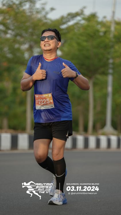 Race photo from Arutmin Borneo Run 2024