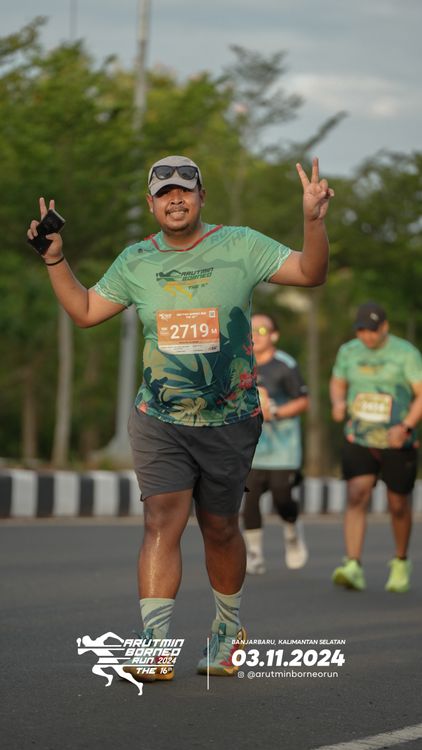 Race photo from Arutmin Borneo Run 2024