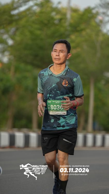 Race photo from Arutmin Borneo Run 2024