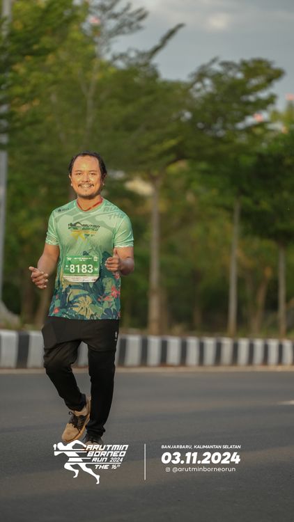 Race photo from Arutmin Borneo Run 2024