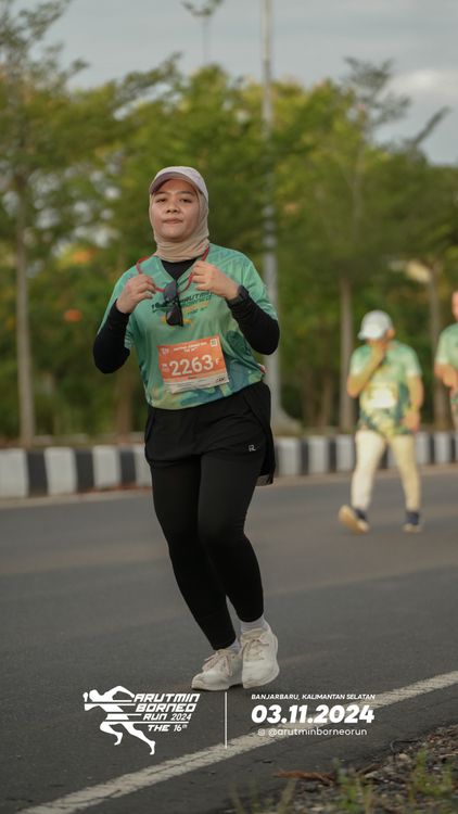 Race photo from Arutmin Borneo Run 2024