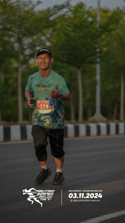 Race photo from Arutmin Borneo Run 2024