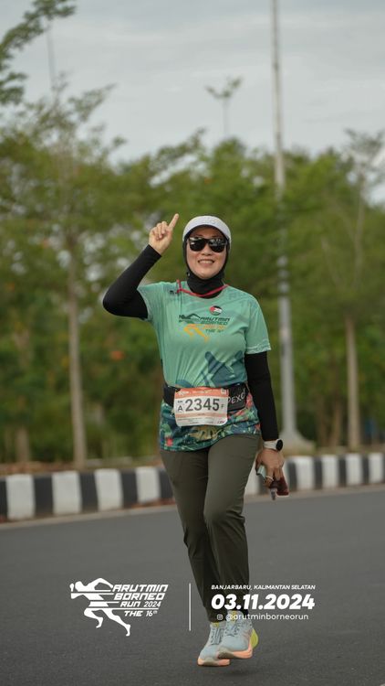 Race photo from Arutmin Borneo Run 2024