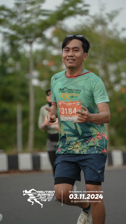 Race photo from Arutmin Borneo Run 2024