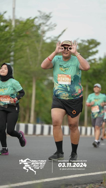 Race photo from Arutmin Borneo Run 2024