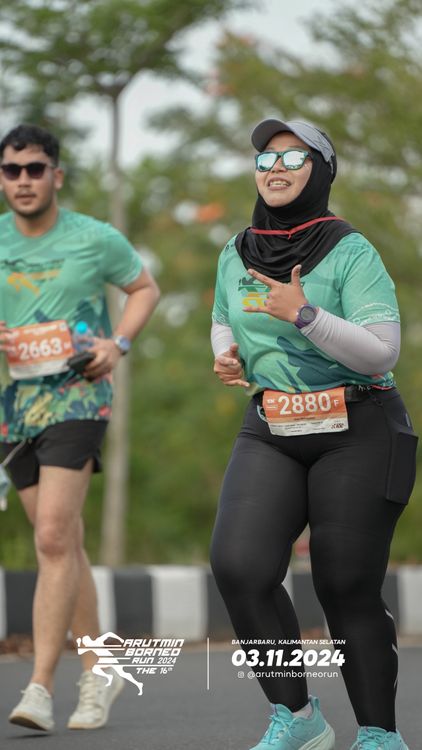 Race photo from Arutmin Borneo Run 2024