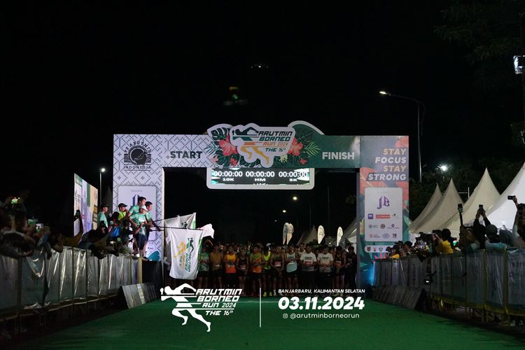 Race photo from Arutmin Borneo Run 2024