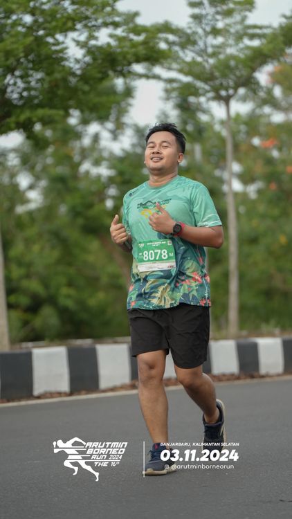 Race photo from Arutmin Borneo Run 2024