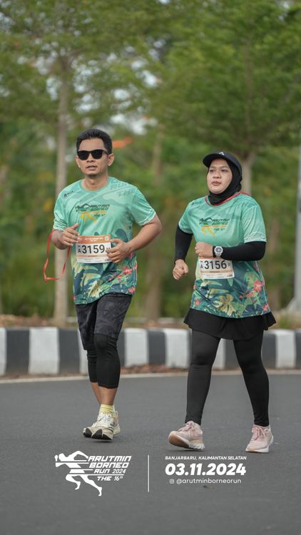 Race photo from Arutmin Borneo Run 2024