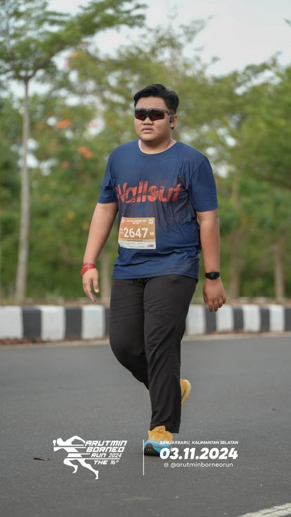 Race photo from Arutmin Borneo Run 2024