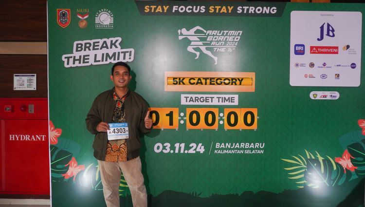 Race photo from Arutmin Borneo Run 2024