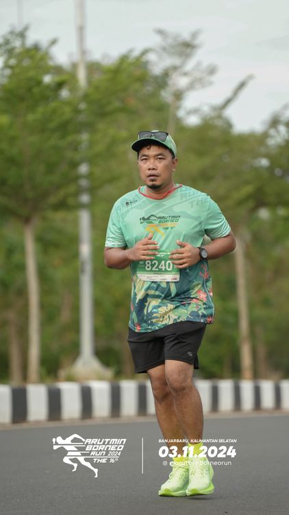 Race photo from Arutmin Borneo Run 2024