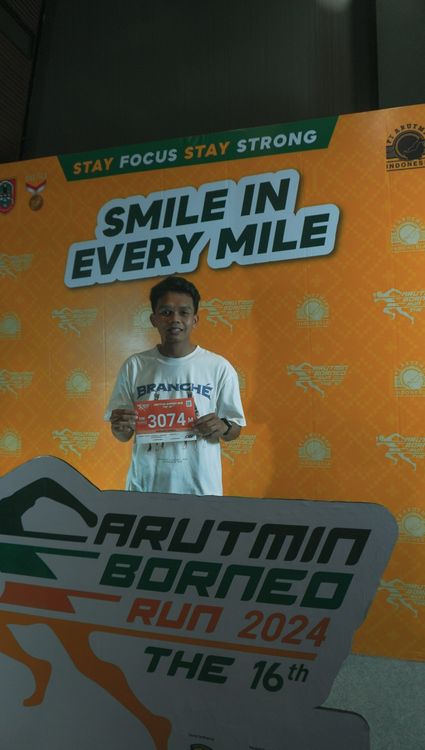 Race photo from Arutmin Borneo Run 2024