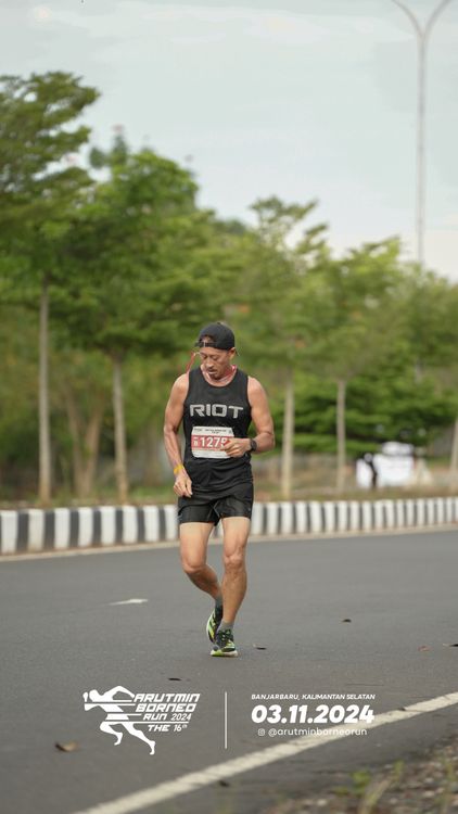 Race photo from Arutmin Borneo Run 2024