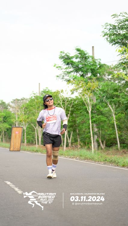 Race photo from Arutmin Borneo Run 2024