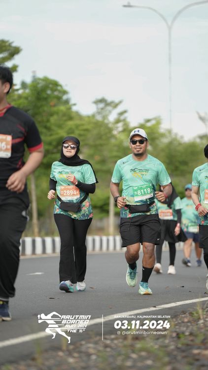Race photo from Arutmin Borneo Run 2024