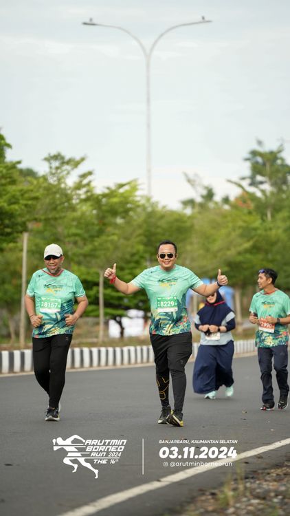 Race photo from Arutmin Borneo Run 2024