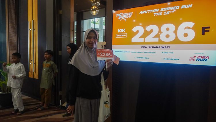 Race photo from Arutmin Borneo Run 2024