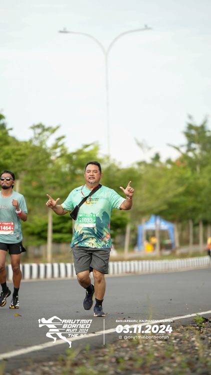 Race photo from Arutmin Borneo Run 2024