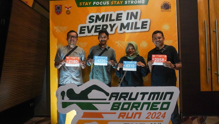 Race photo from Arutmin Borneo Run 2024