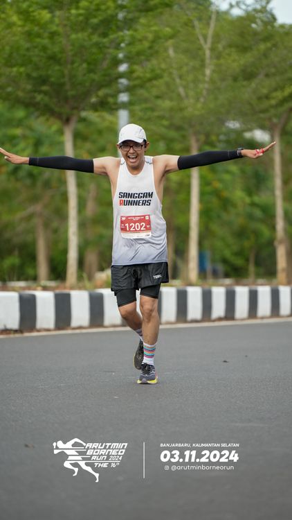Race photo from Arutmin Borneo Run 2024