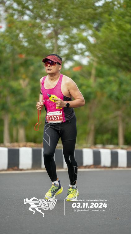 Race photo from Arutmin Borneo Run 2024