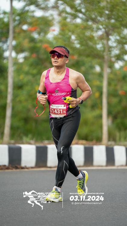 Race photo from Arutmin Borneo Run 2024