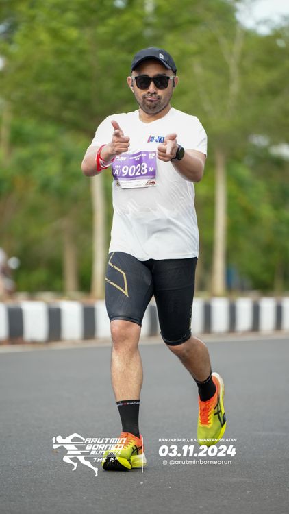 Race photo from Arutmin Borneo Run 2024