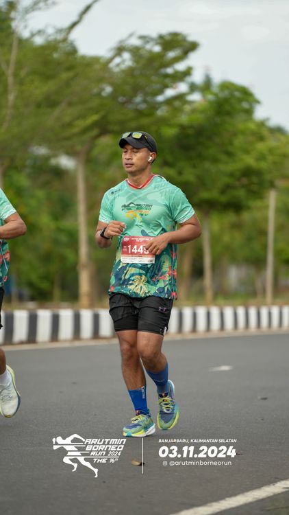 Race photo from Arutmin Borneo Run 2024