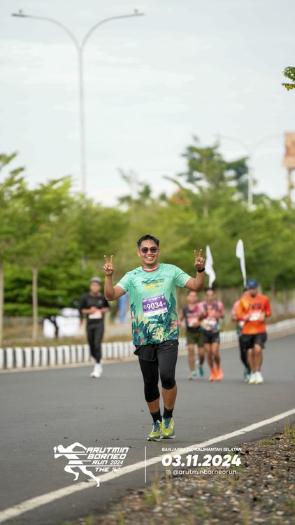 Race photo from Arutmin Borneo Run 2024