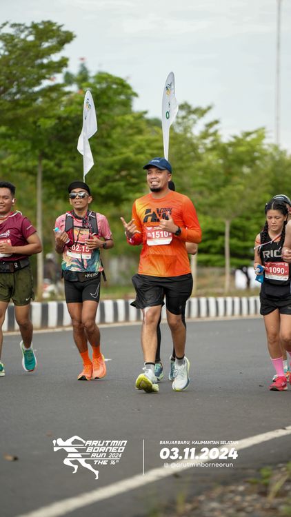 Race photo from Arutmin Borneo Run 2024