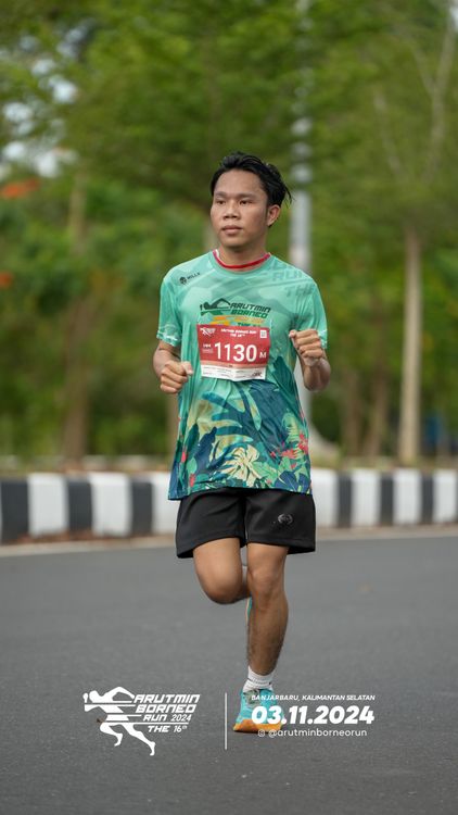Race photo from Arutmin Borneo Run 2024